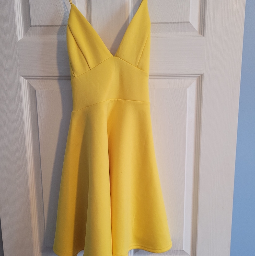 Sexy yellow dress